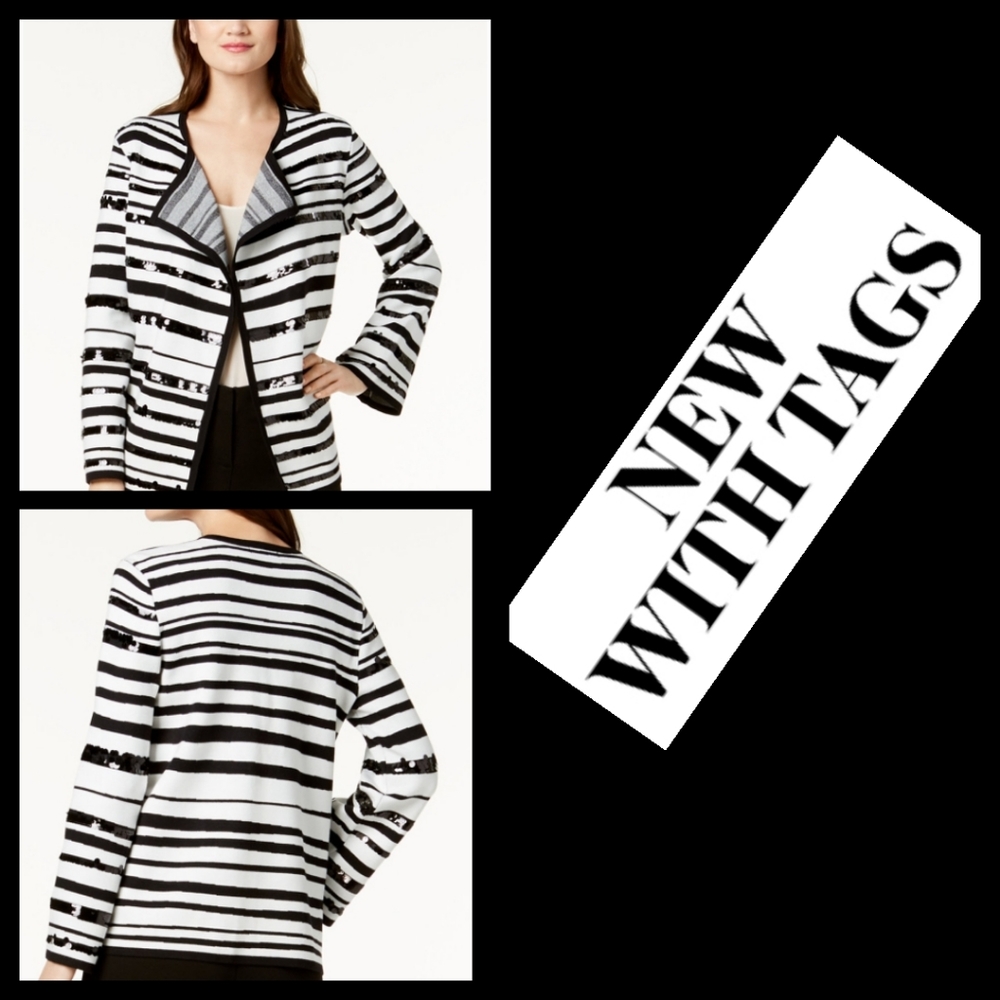 ⭐NWT Alfani Sequin-Embellished Jacket⭐